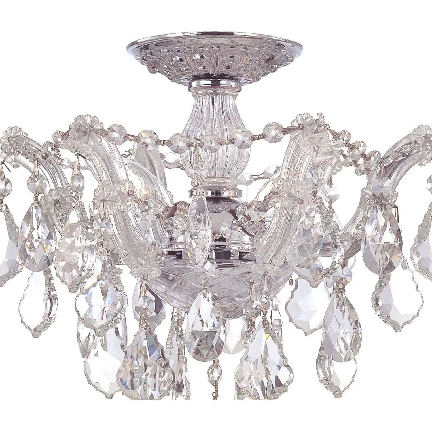 Crystorama - 4430-CH-CL-MWP - Three Light Ceiling Mount - Maria Theresa - Polished Chrome