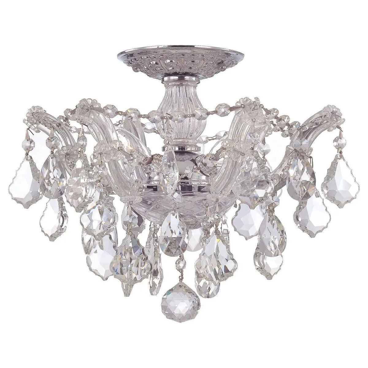 Crystorama - 4430-CH-CL-MWP - Three Light Ceiling Mount - Maria Theresa - Polished Chrome