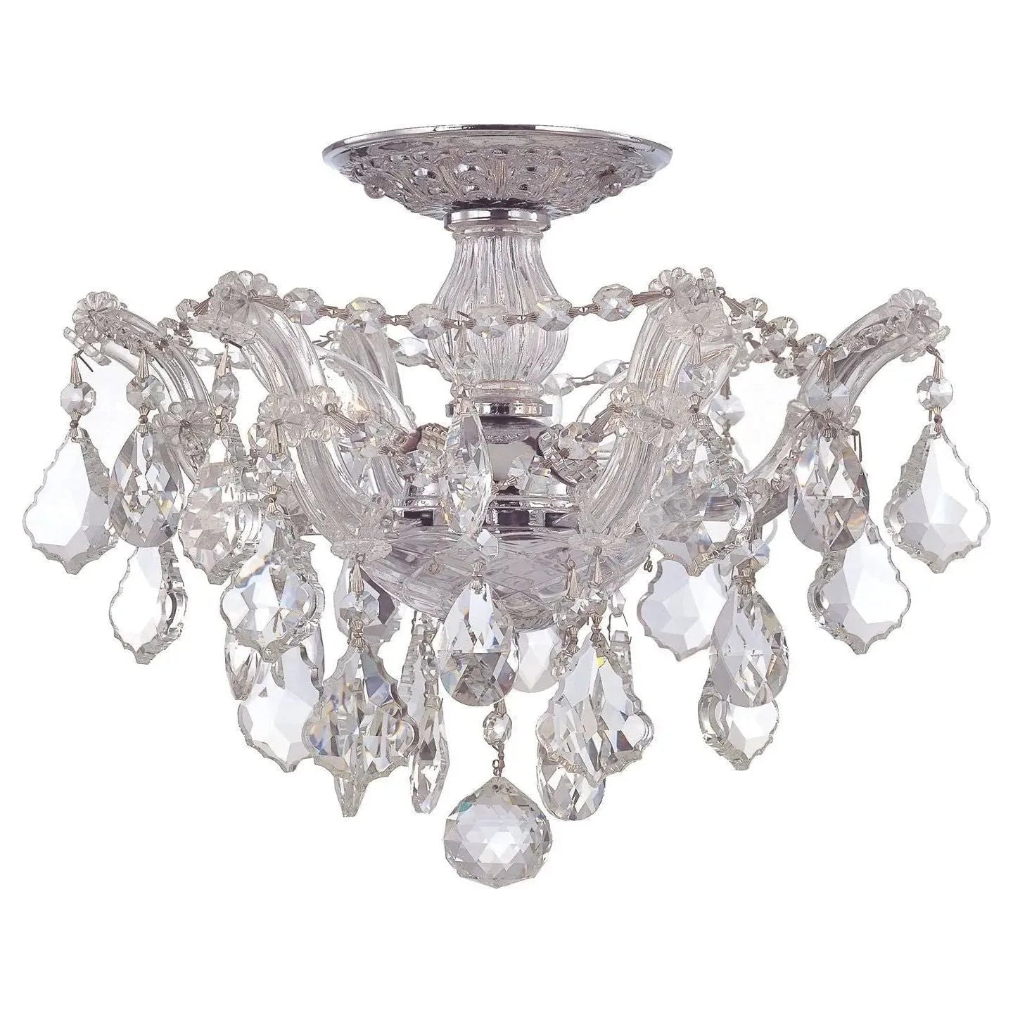 Crystorama - 4430-CH-CL-MWP - Three Light Ceiling Mount - Maria Theresa - Polished Chrome