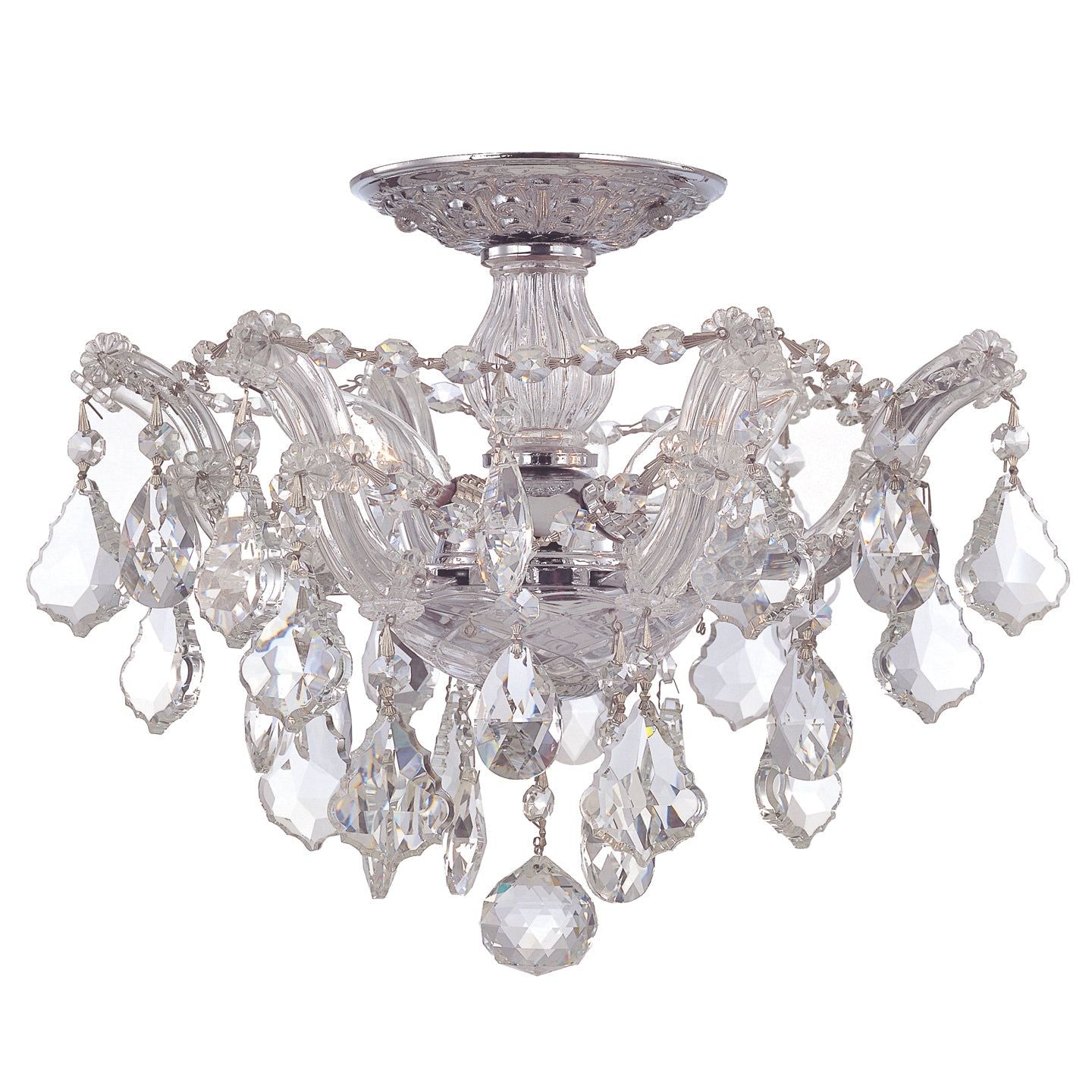 Crystorama - 4430-CH-CL-S - Three Light Ceiling Mount - Maria Theresa - Polished Chrome