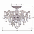 Crystorama - 4430-CH-CL-SAQ - Semi-remorque à trois feux Plafonnier - Maria Theresa - Chrome poli