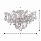 Crystorama - 4437-CH-CL-S - Semi-remorque à cinq feux Plafonnier - Maria Theresa - Chrome poli