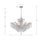 Crystorama - 4439-CH-CL-S - Six Lumières Suspendu - Maria Theresa - Chrome poli