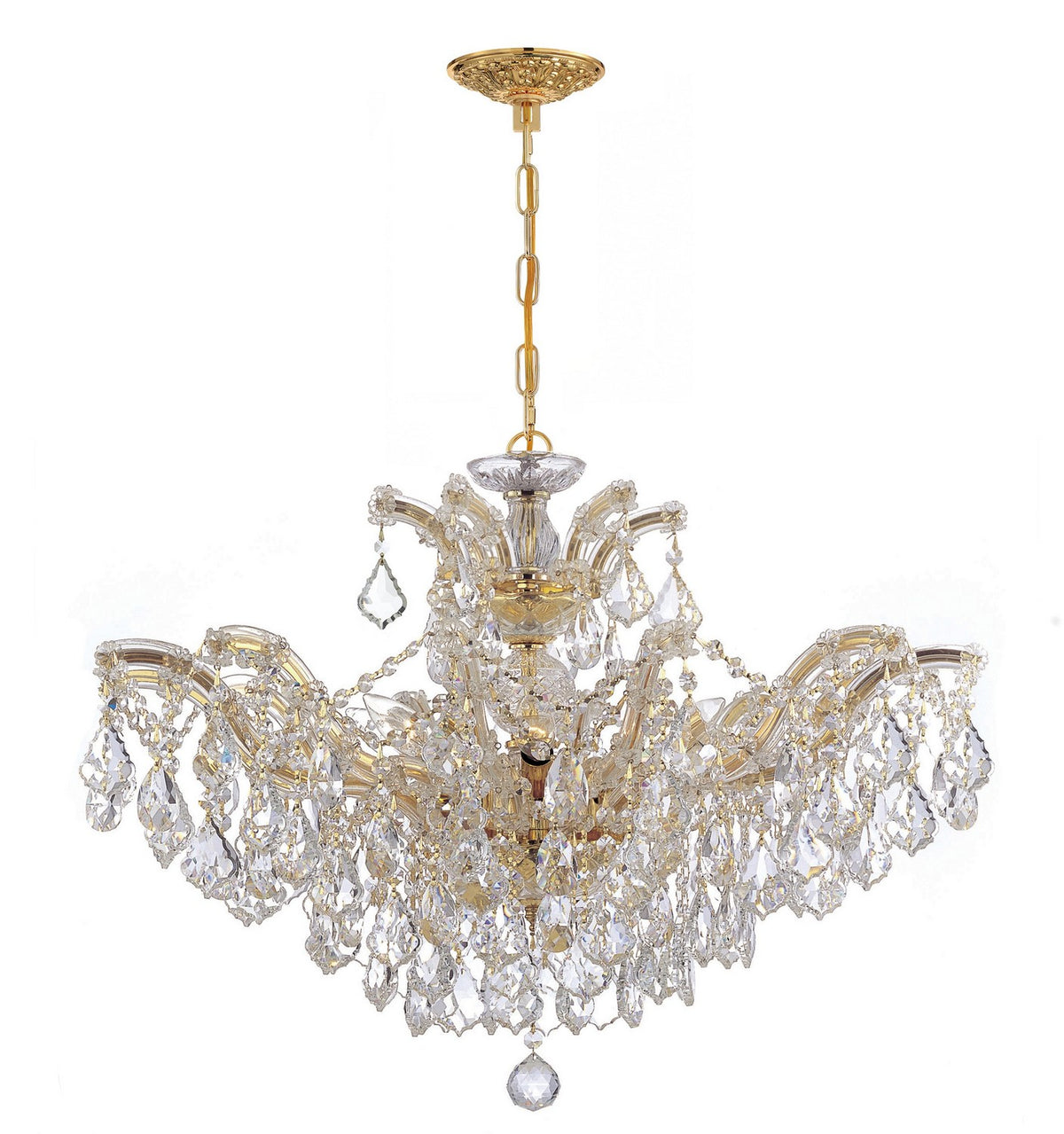 Crystorama - 4439-GD-CL-S - Six Lumières Suspendu - Marie-Thérèse - Or