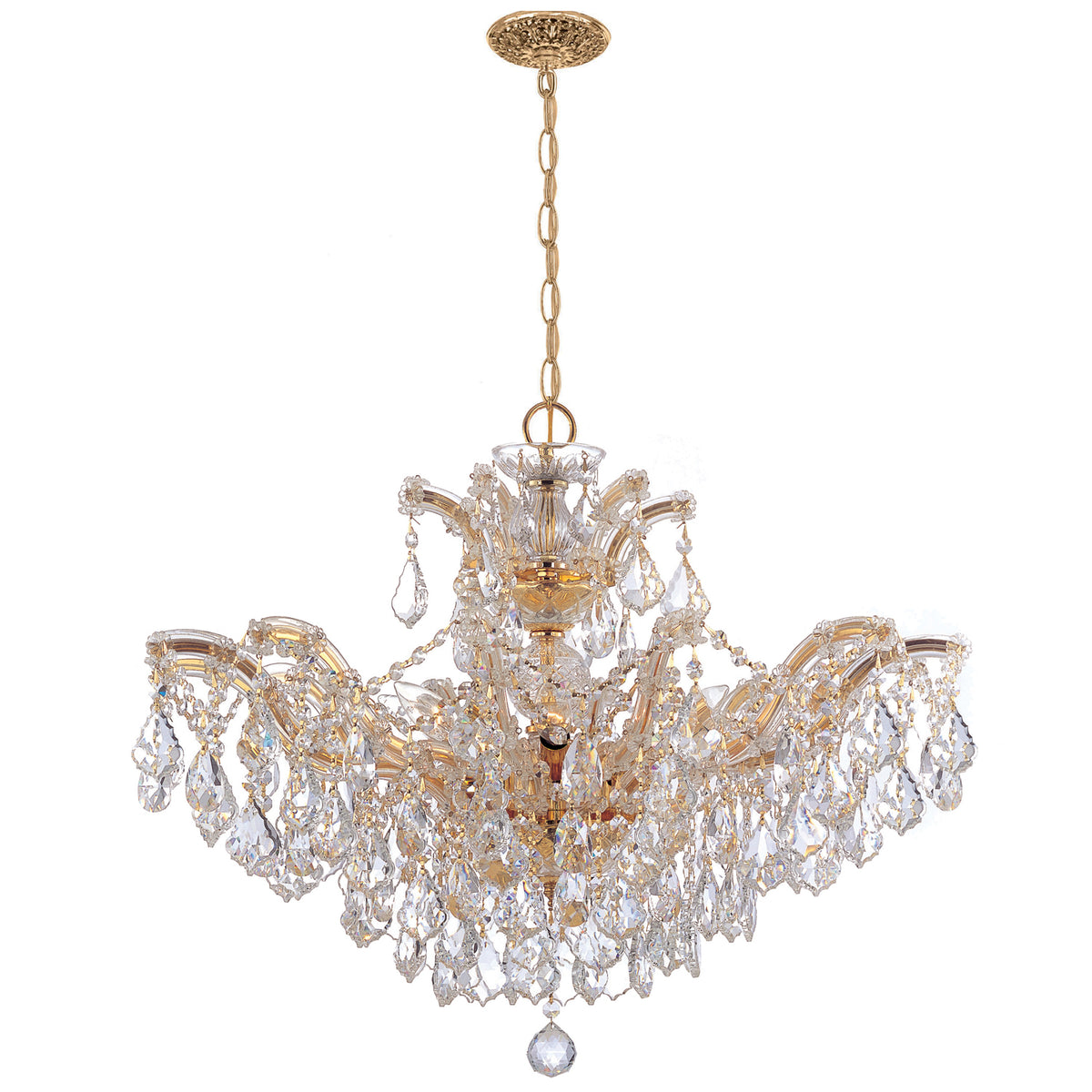 Crystorama - 4439-GD-CL-SAQ - Six Lumières Suspendu - Marie-Thérèse - Or