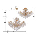 Crystorama - 4439-GD-CL-SAQ - Six Lumières Suspendu - Marie-Thérèse - Or
