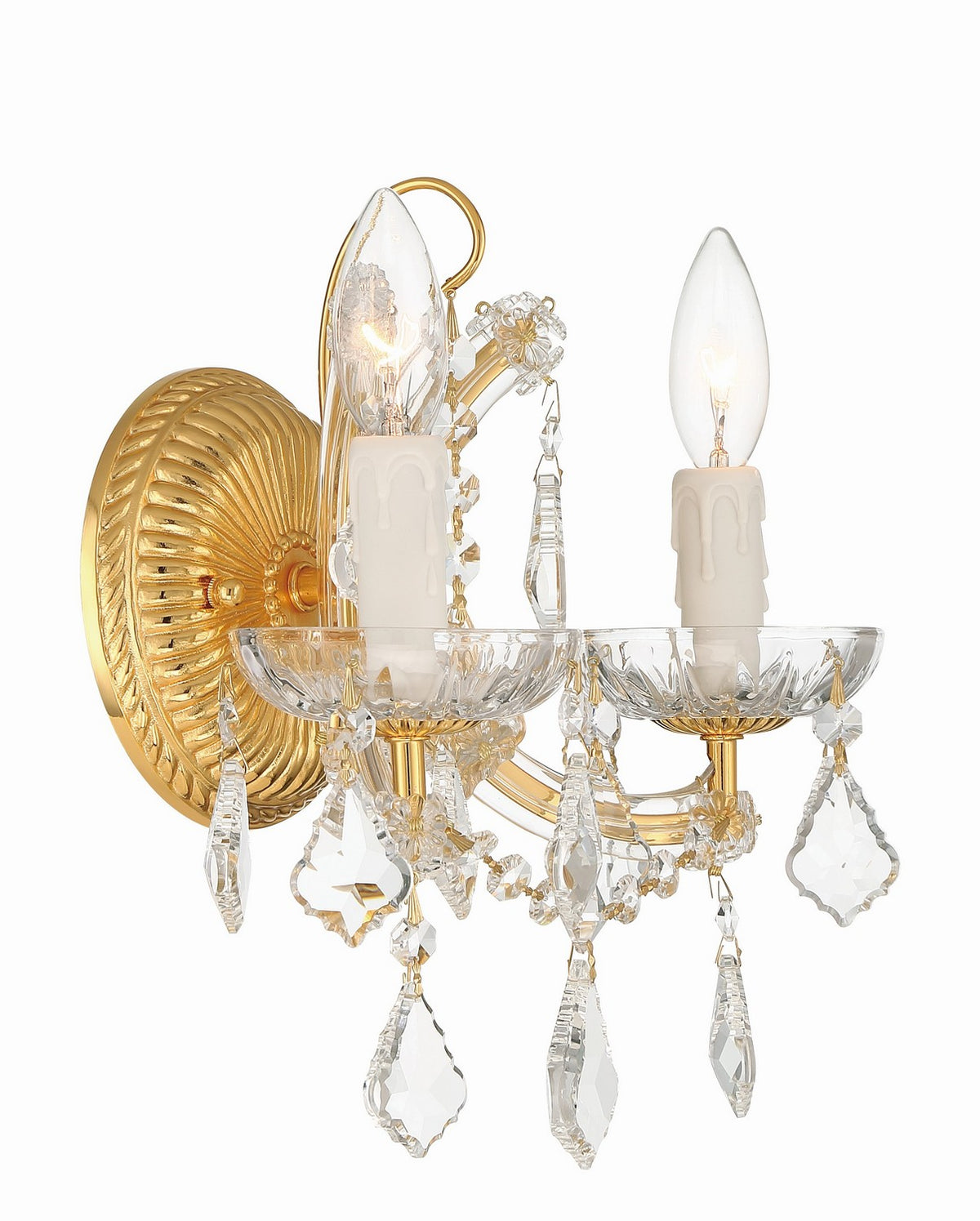 Crystorama - 4472-GD-CL-MWP - Deux lumières Murale - Marie-Thérèse - Or