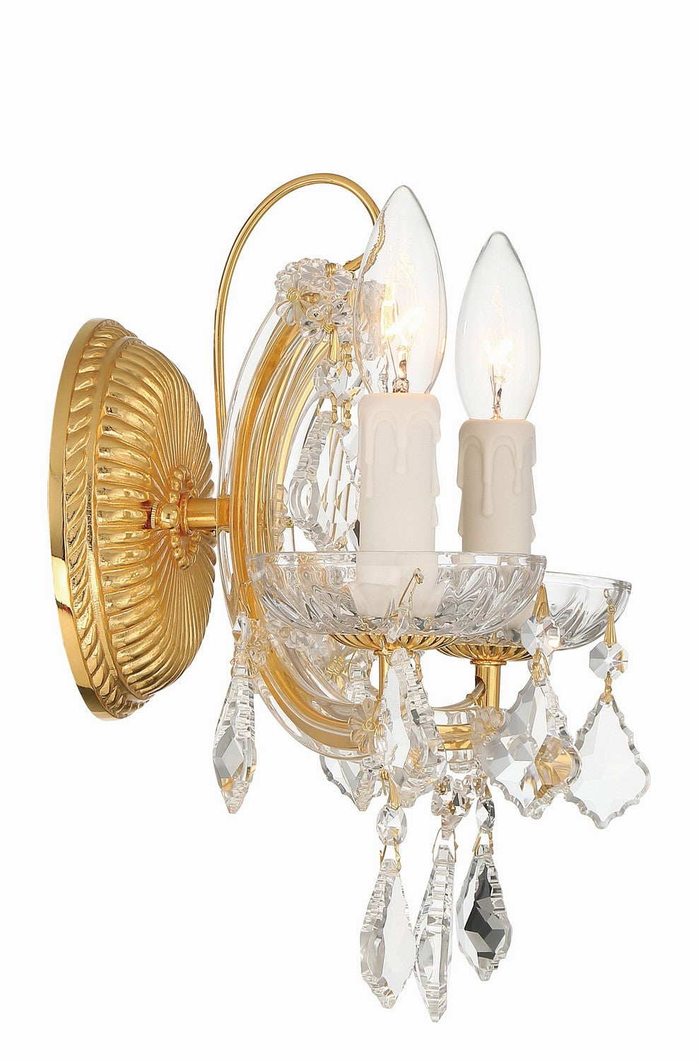 Crystorama - 4472-GD-CL-MWP - Deux lumières Murale - Marie-Thérèse - Or