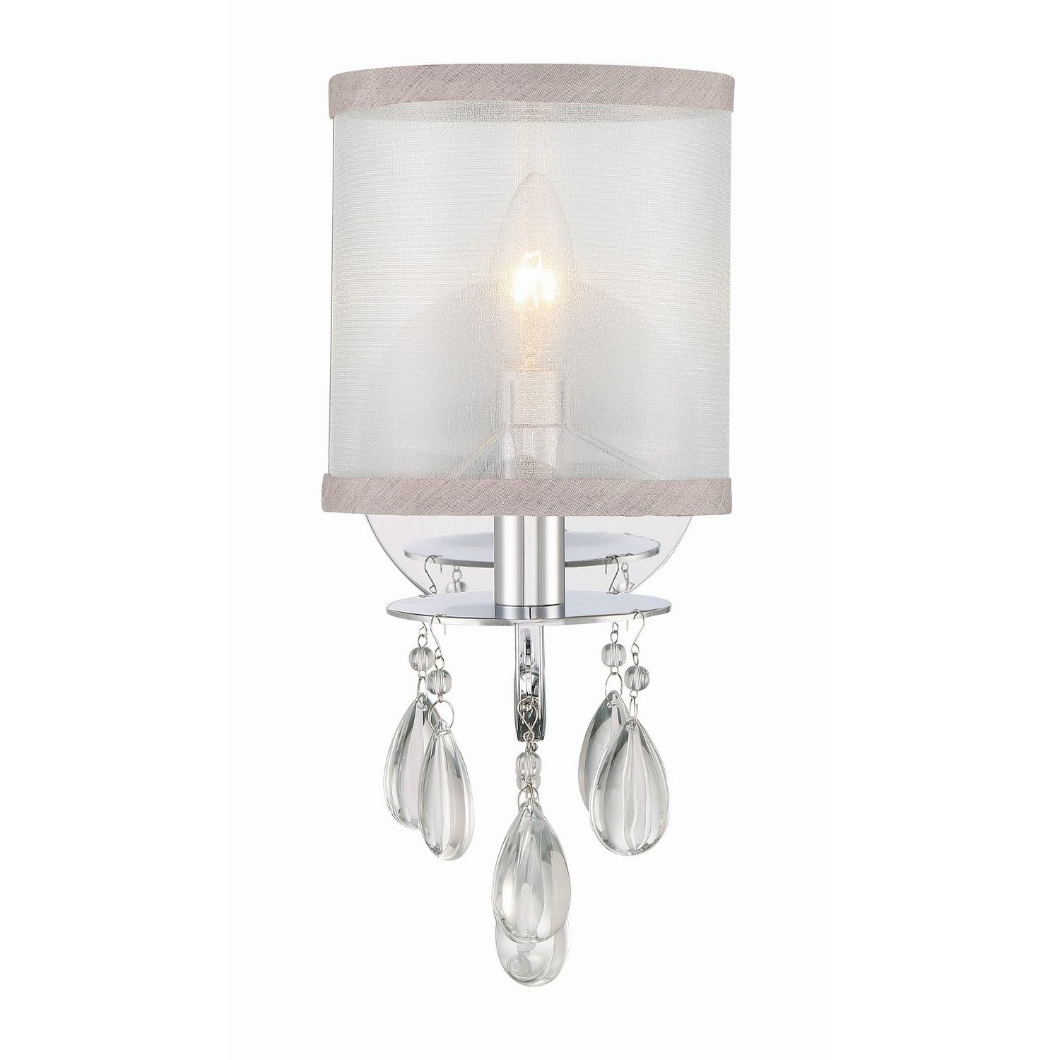 Crystorama - 5621-CH - One Light Wall Sconce - Hampton - Polished Chrome