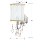 Crystorama - 5621-CH - Une lumière Murale - Hampton - Chrome poli