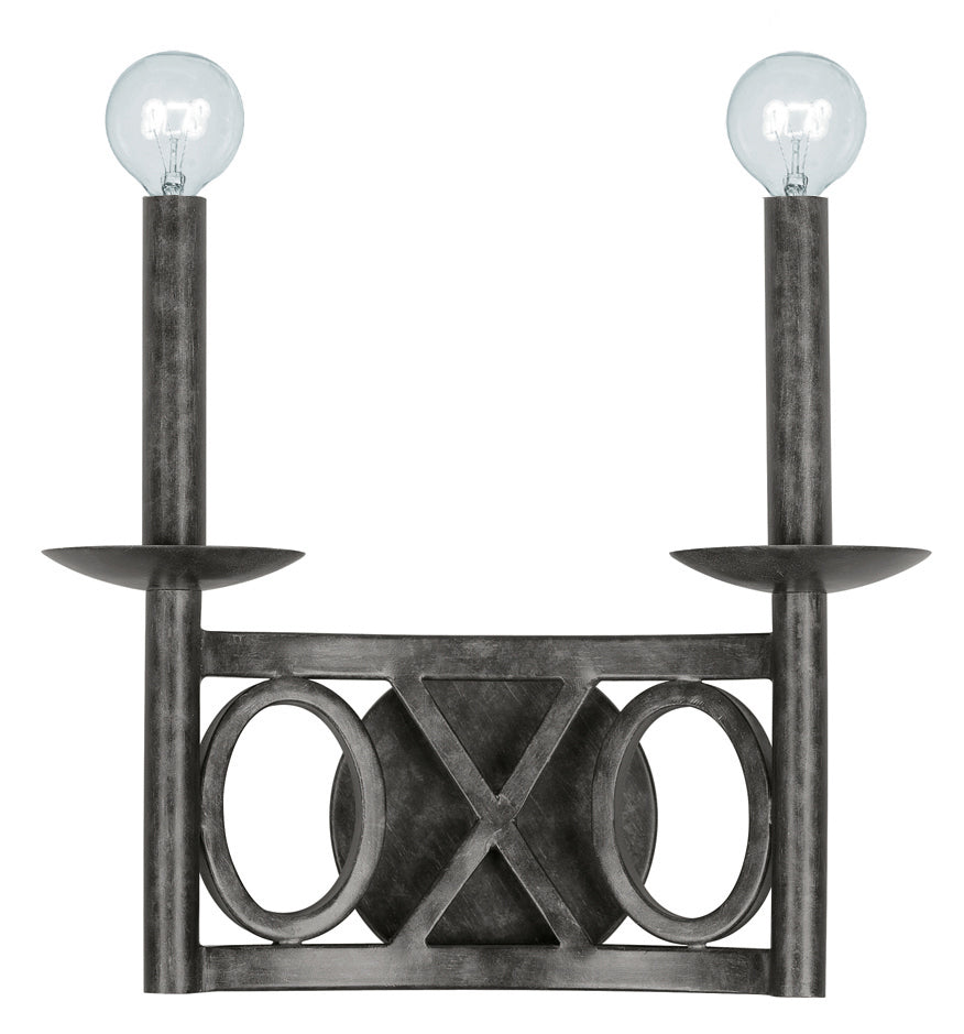 Crystorama - 9242-EB - Two Light Wall Mount - Odette - English Bronze
