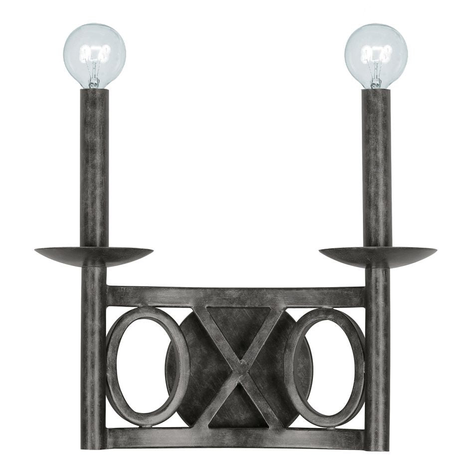 Crystorama - 9242-EB - Two Light Wall Mount - Odette - English Bronze