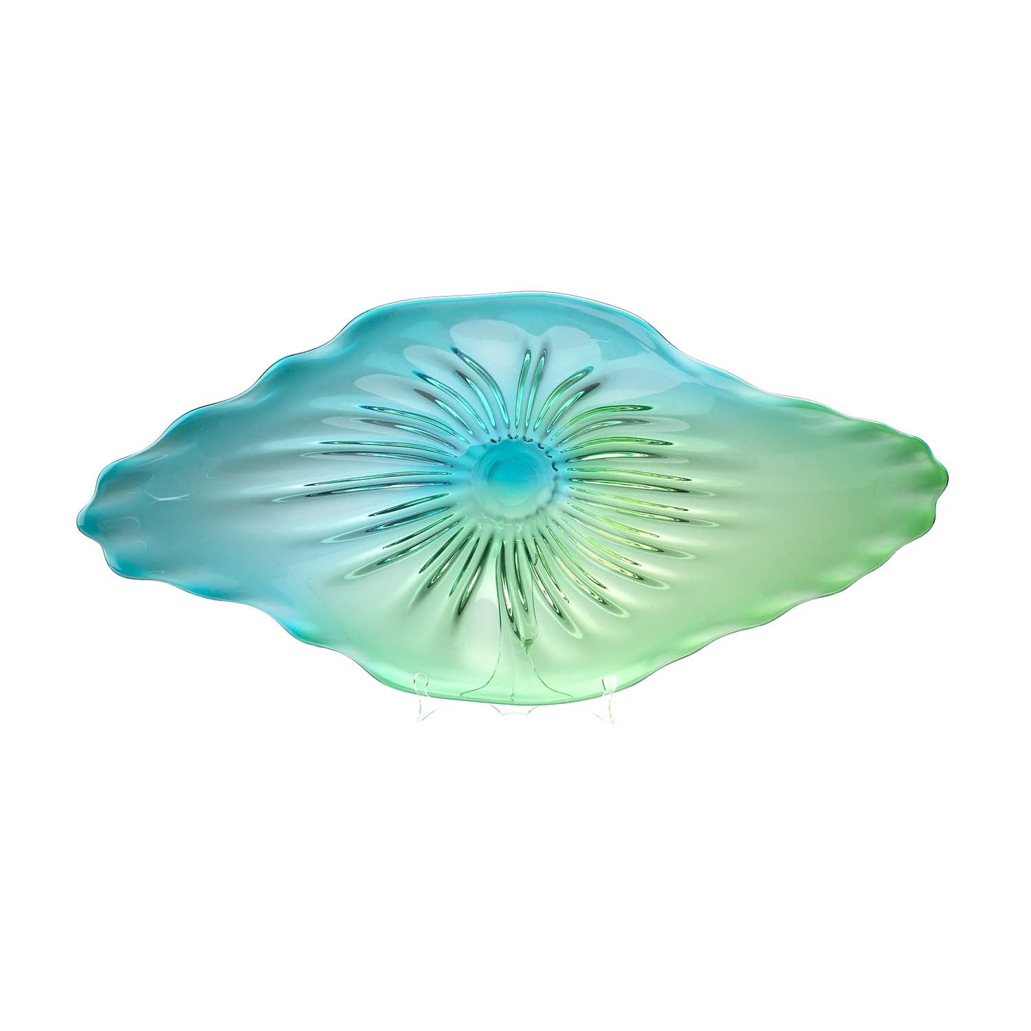 Cyan Canada - 04517 - Plate - Art Glass Plate - Turquoise