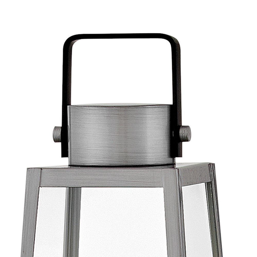 Lanterne sur poteau Lark 82001AL Hugh en aluminium brossé antique
