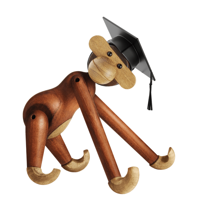 Kay Bojesen 39540 Graduation Hat for Wooden Figurines in Black