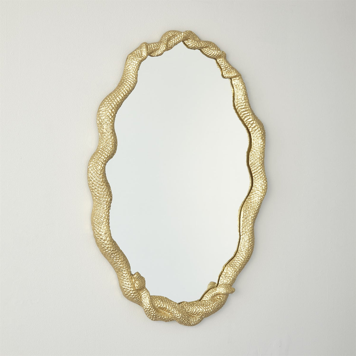 Miroir serpent entrelacé