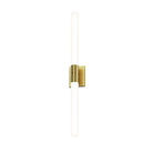 Barre LED de salle de bain Sonneman 3963.38 Scepter en laiton satiné