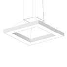 Anneau LED carré Sonneman 3986.03 Pi Suspension en blanc satiné