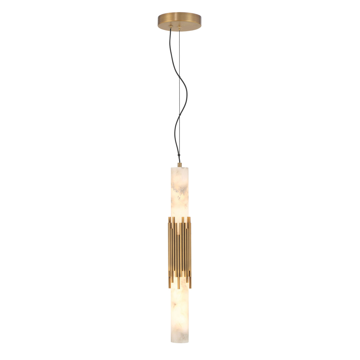 Eurofase 50353-026 Venna Albâtre LED Suspension en laiton antique