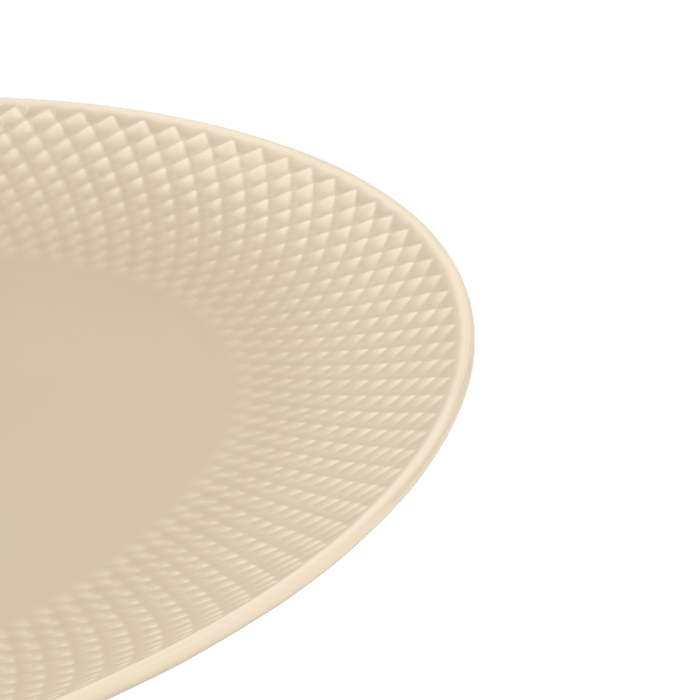 Lyngby Porcelæn 201871 Plat de service ovale Rhombe Earth en marbre