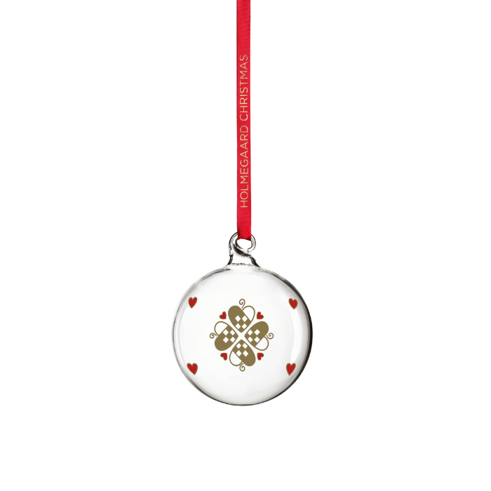 Holmegaard 4800597 Ann-Sofi Romme Boule de Noël annuelle 2026, petite en transparent