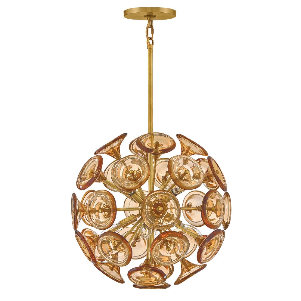 Fredrick Ramond FR46907UB-AM Globe Maya Suspension en laiton non verni