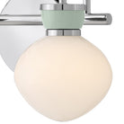 Meuble-lavabo Lucy Lark 85592CM-SF en chrome avec accents vert d'eau