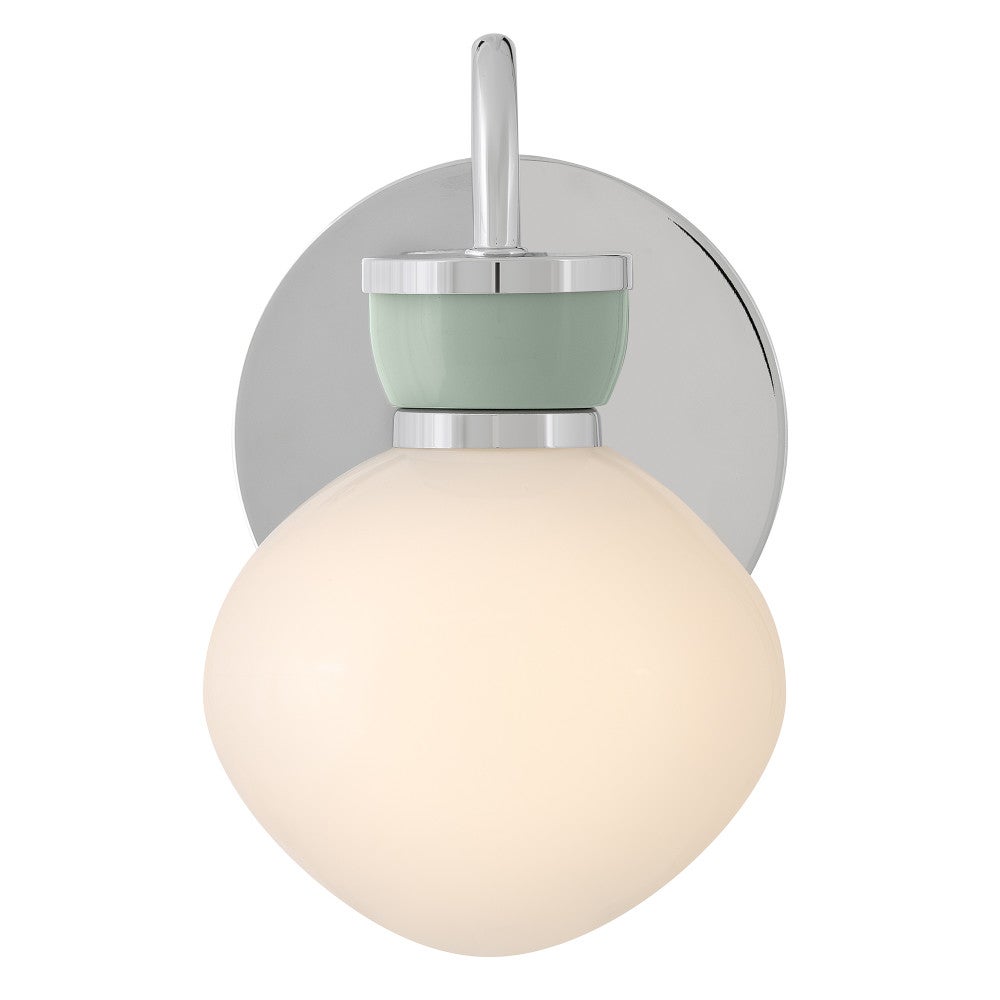 Meuble-lavabo Lucy de Lark 85590CM-SF en chrome avec accents vert d'eau