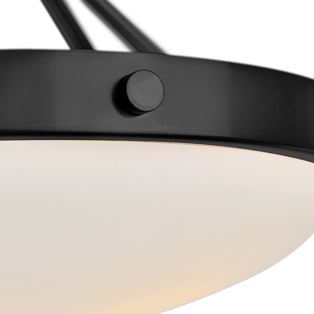 Lark 84363BK Gus Semi-Flush Mount in Black