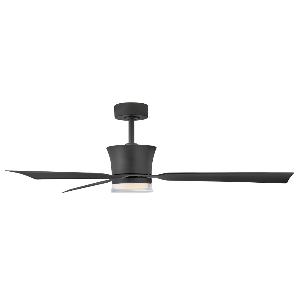 Hinkley Lighting 910956FMB-LDD Vosh LED Smart Fan with Uplight in Matte Black
