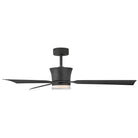Hinkley Lighting 910956FMB-LDD Vosh LED Smart Fan with Uplight in Matte Black