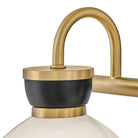Meuble-lavabo Lucy de Lark (réf. 85592LCB-BK) en laiton laqué avec accents noirs