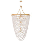 Fredrick Ramond FR41599DA Myra Cristal de roche à plusieurs niveaux Suspension en laiton vieilli