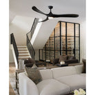 Luminaire intelligent à DEL Hinkley Lighting 903872FBB-LDD Swell Ventilateur  en noir mat