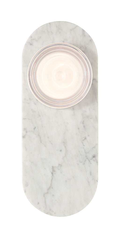 Eurofase 50273-027 Sternn Pierre Naturelle LED Extérieur Murale en marbre blanc