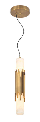 Eurofase 50353-026 Venna Albâtre LED Suspension en laiton antique
