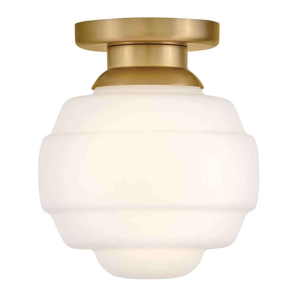 Lark 84321LCB Penny Flush Mount in Lacquered Brass