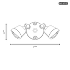 Projecteur double LED 3CCT Savoy House 4-FLOOD-A2-3CCT-WH blanc