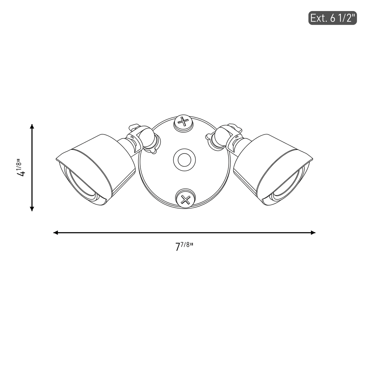 Projecteur double LED 3CCT Savoy House 4-FLOOD-A2-3CCT-WH blanc