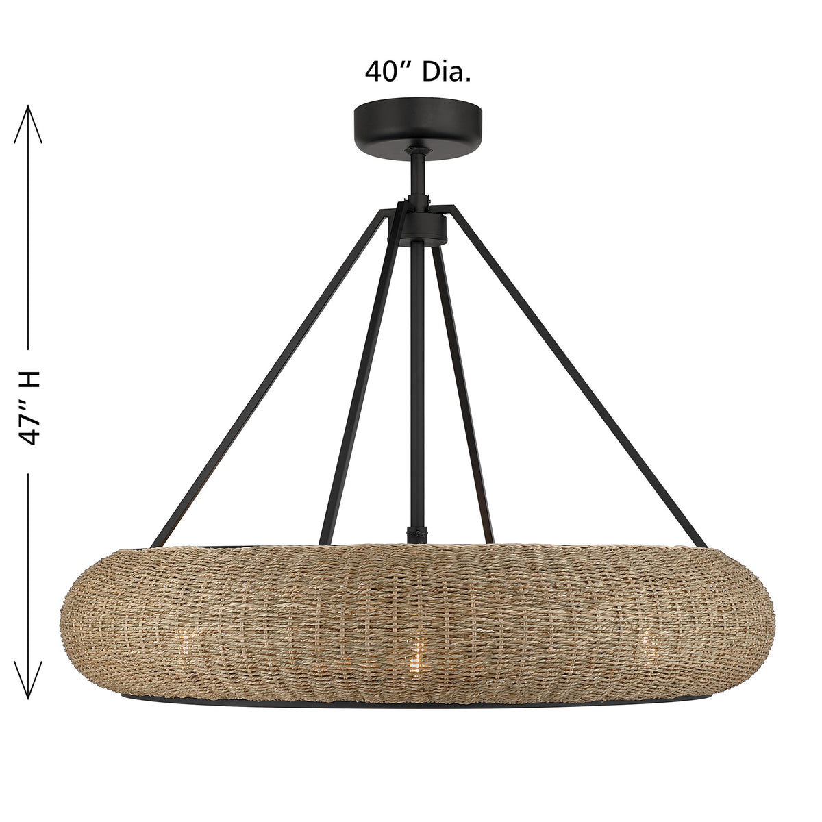 Savoy House 40-FD-8302-89 Gaia Ventilateur  D'Lier en noir mat