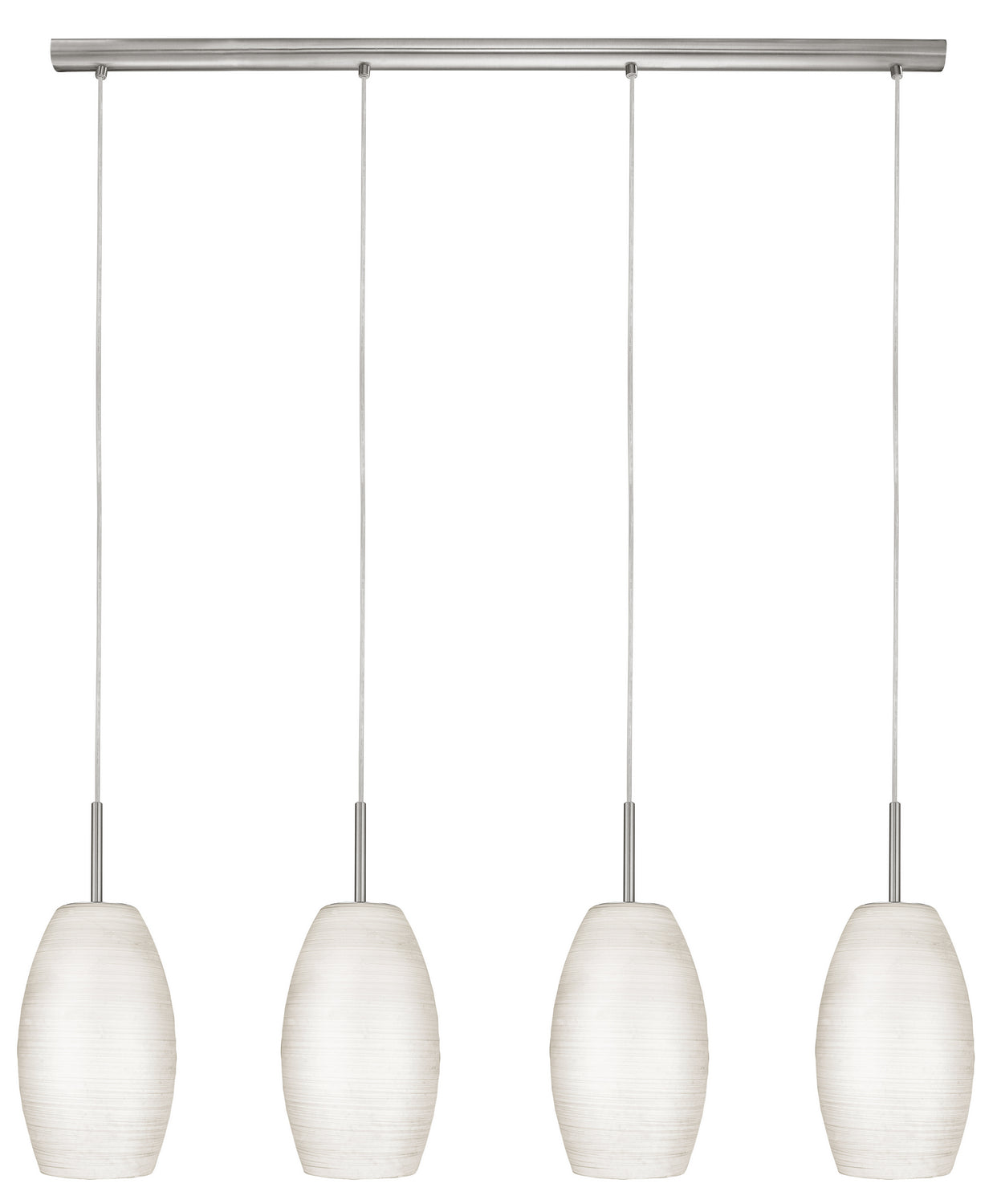 Eglo Canada - 88955A - Four Light Linear Pendant - Batista 1 - Matte Nickel