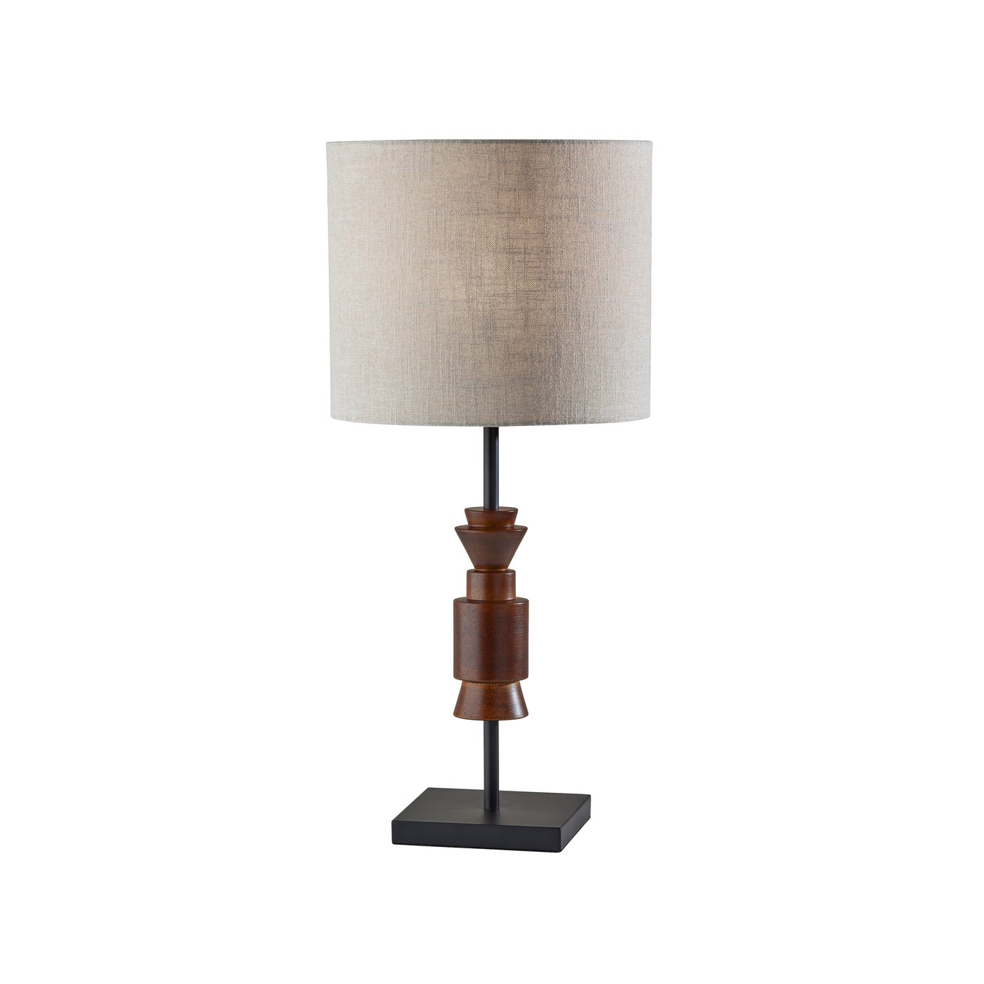 Adesso Home - 4048-15 - Table Lamp - Elton - Black / Walnut Wood Rubber Wood