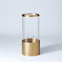 Plaid Etched Glass Hurricane