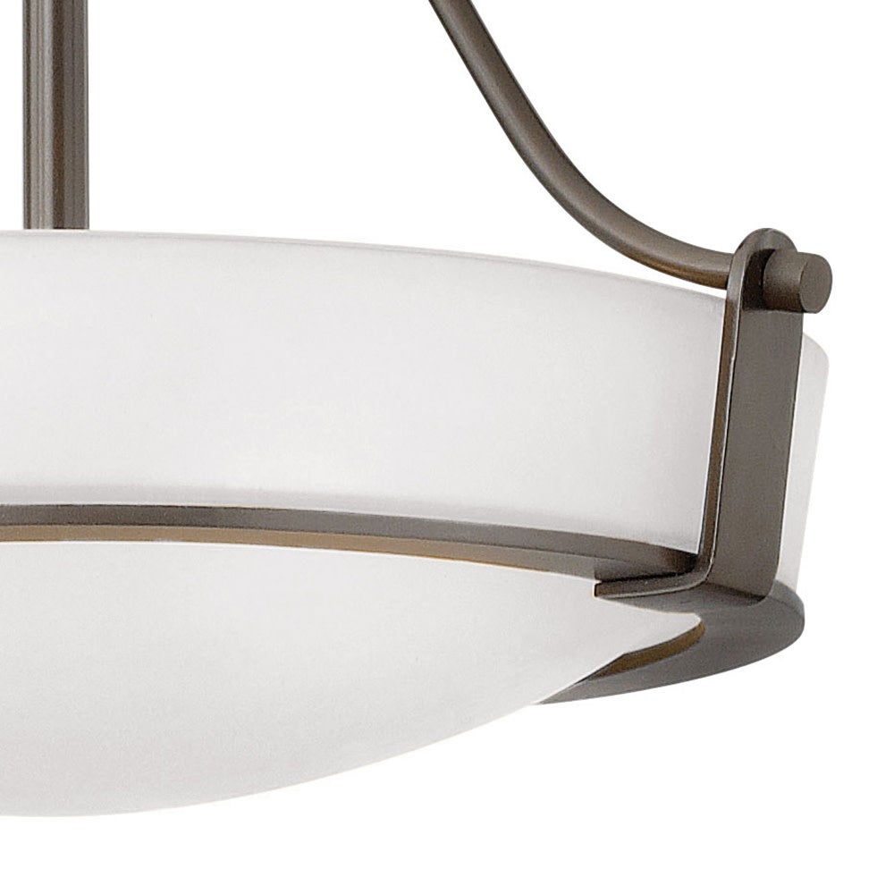 Hinkley Lighting 3220OB-WH Hathaway Semi-Flush Mount in Olde Bronze