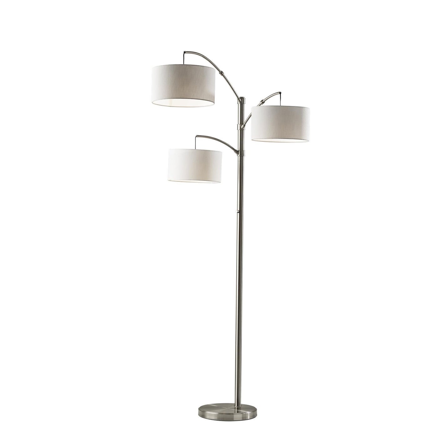 Adesso Home - 4159-22 - Three Light Floor Lamp - Cabo - Brushed Steel
