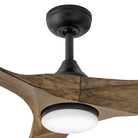 Luminaire intelligent à DEL Hinkley Lighting 903872FDB-LDD Swell Ventilateur  Noir mat / Bois flotté