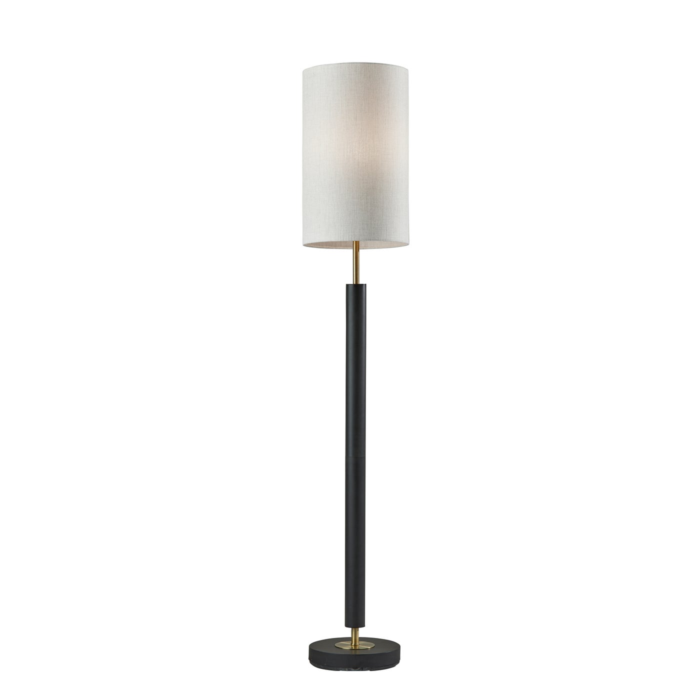 Adesso Home - 4174-01 - Floor Lamp - Hollywood - Black W. Antique Brass Accents