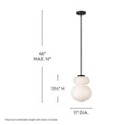 Alouette 84257BK Nadia Suspension en noir