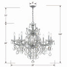 Crystorama - 4409-CH-CL-S - Neuf Lumières Suspendu - Maria Theresa - Chrome poli