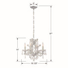 Crystorama - 4474-CH-CL-MWP - Mini lampe à quatre lumières Suspendu - Maria Theresa - Chrome poli